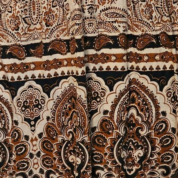 Lucky Brand Knit Top – Size Small – Cream/Brown/Navy Boho Print - Picture 4 of 5